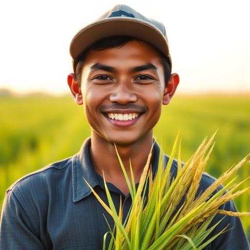 Foto Rizky Pratama, petani padi dari Sidrap, Sulawesi Selatan